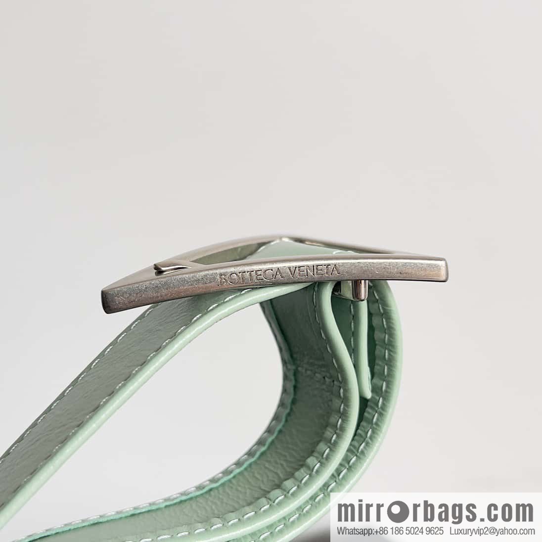 Highest end: Bottega Veneta Cassette/Pillow Bag Model: 667298 Sage Green