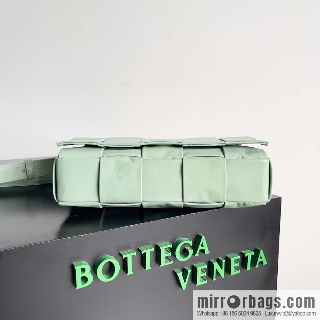Highest end: Bottega Veneta Cassette/Pillow Bag Model: 667298 Sage Green