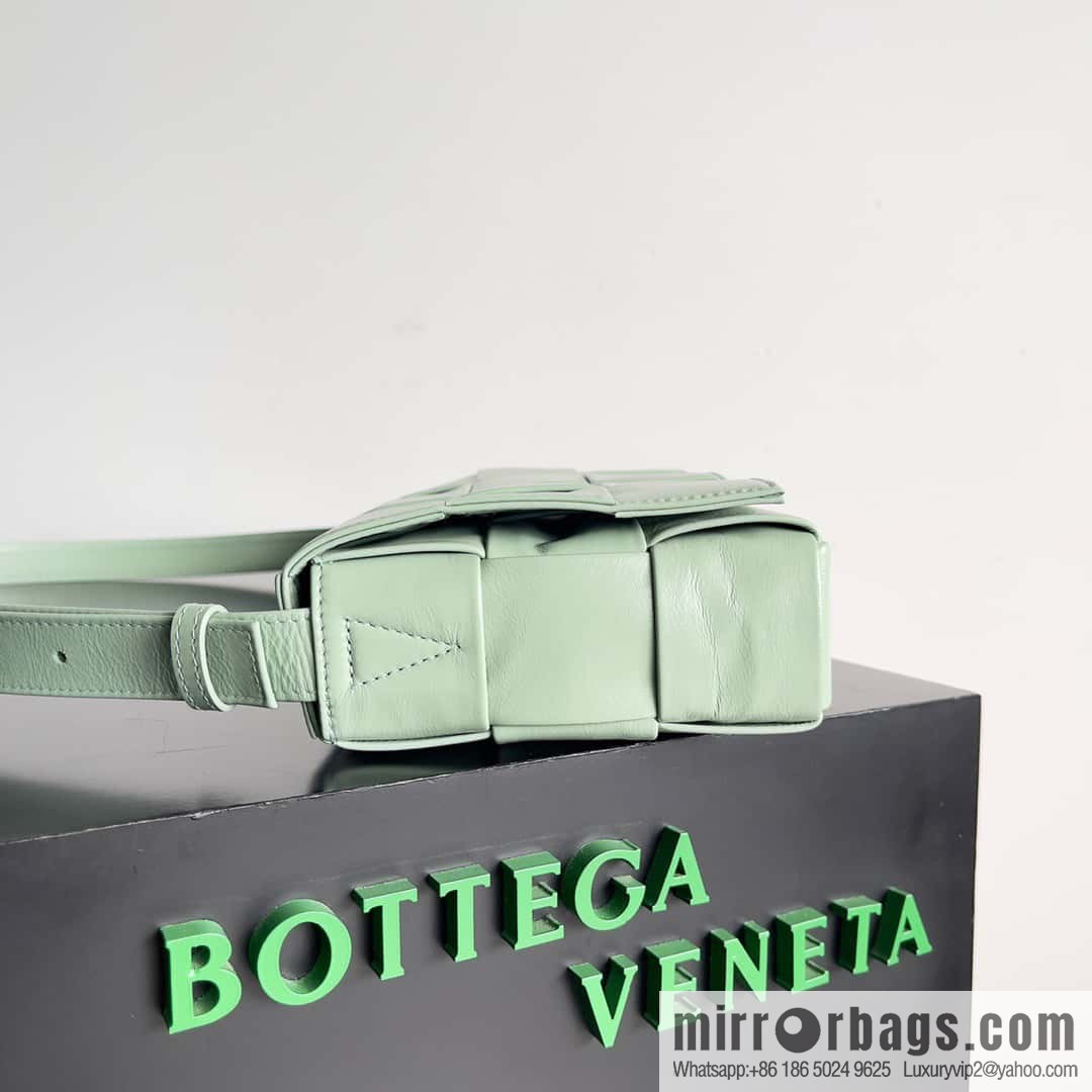 Highest end: Bottega Veneta Cassette/Pillow Bag Model: 667298 Sage Green