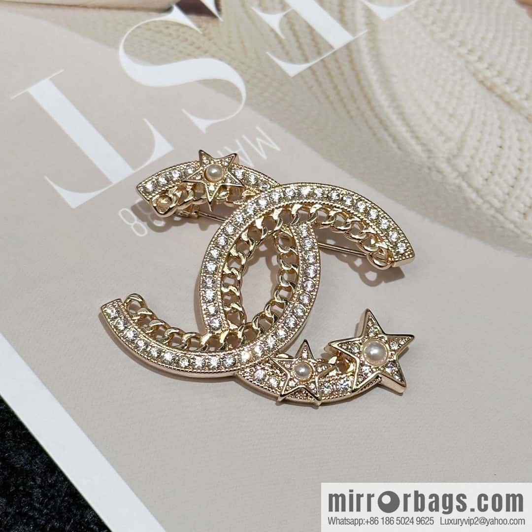 ❗️New ❗️ ☀️ new ☑️ Chanel double c pentagram ⭐ star brooch ☀️