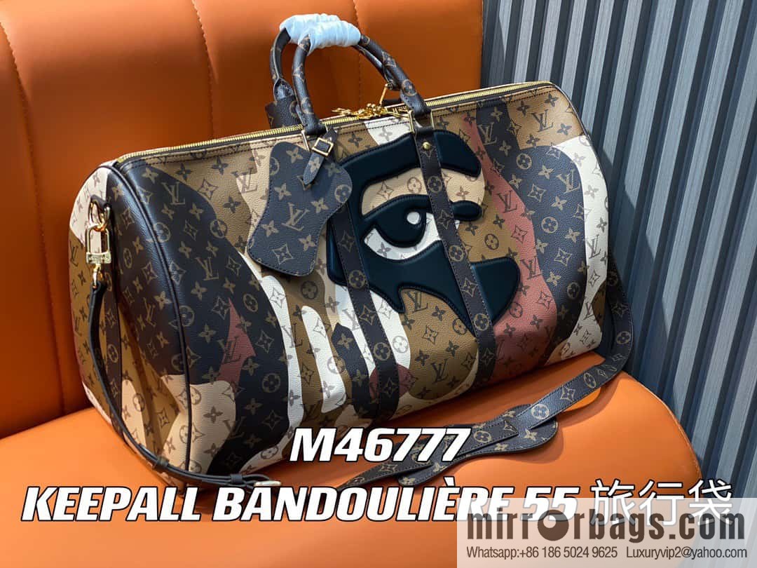 [Original order boutique] M46777 monogram (eye series) travel bag series KEEPALL BANDOULIZRE 55 travel bag