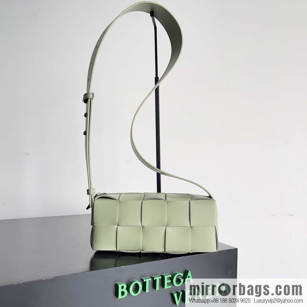B Unisex the same BRICK CASSETTE long shoulder strap series crossbody bag shoulder backpack model; 729251 travertine green