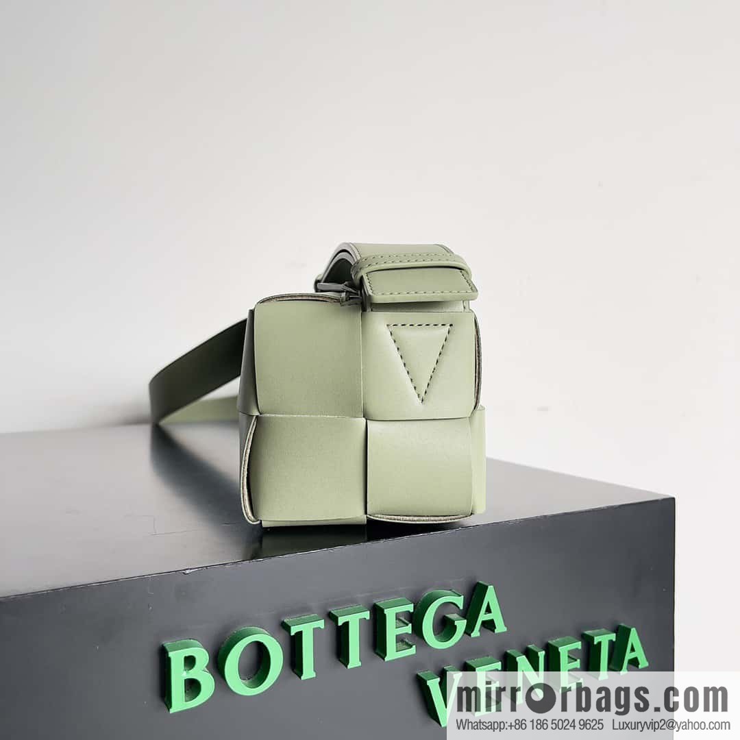 B Unisex the same BRICK CASSETTE long shoulder strap series crossbody bag shoulder backpack model; 729251 travertine green