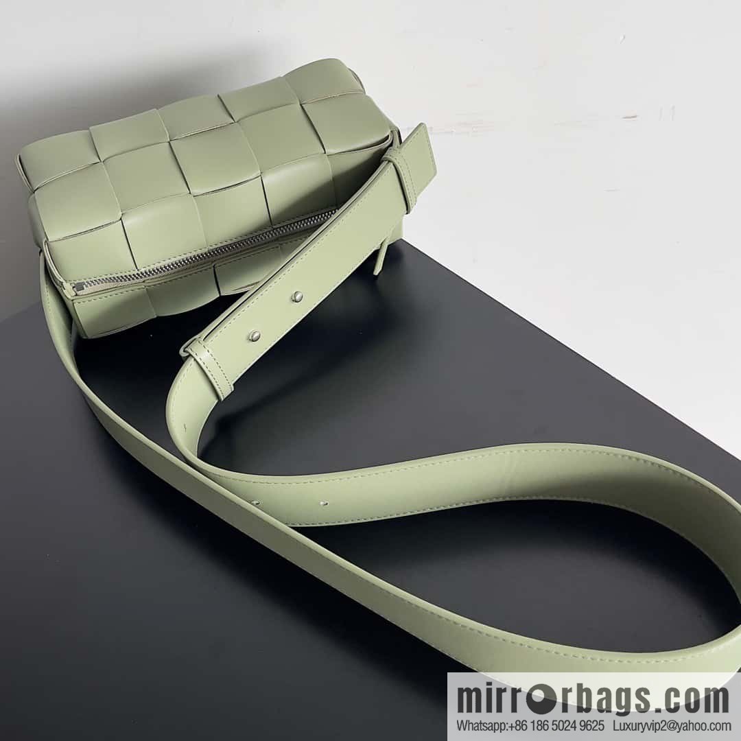 B Unisex the same BRICK CASSETTE long shoulder strap series crossbody bag shoulder backpack model; 729251 travertine green