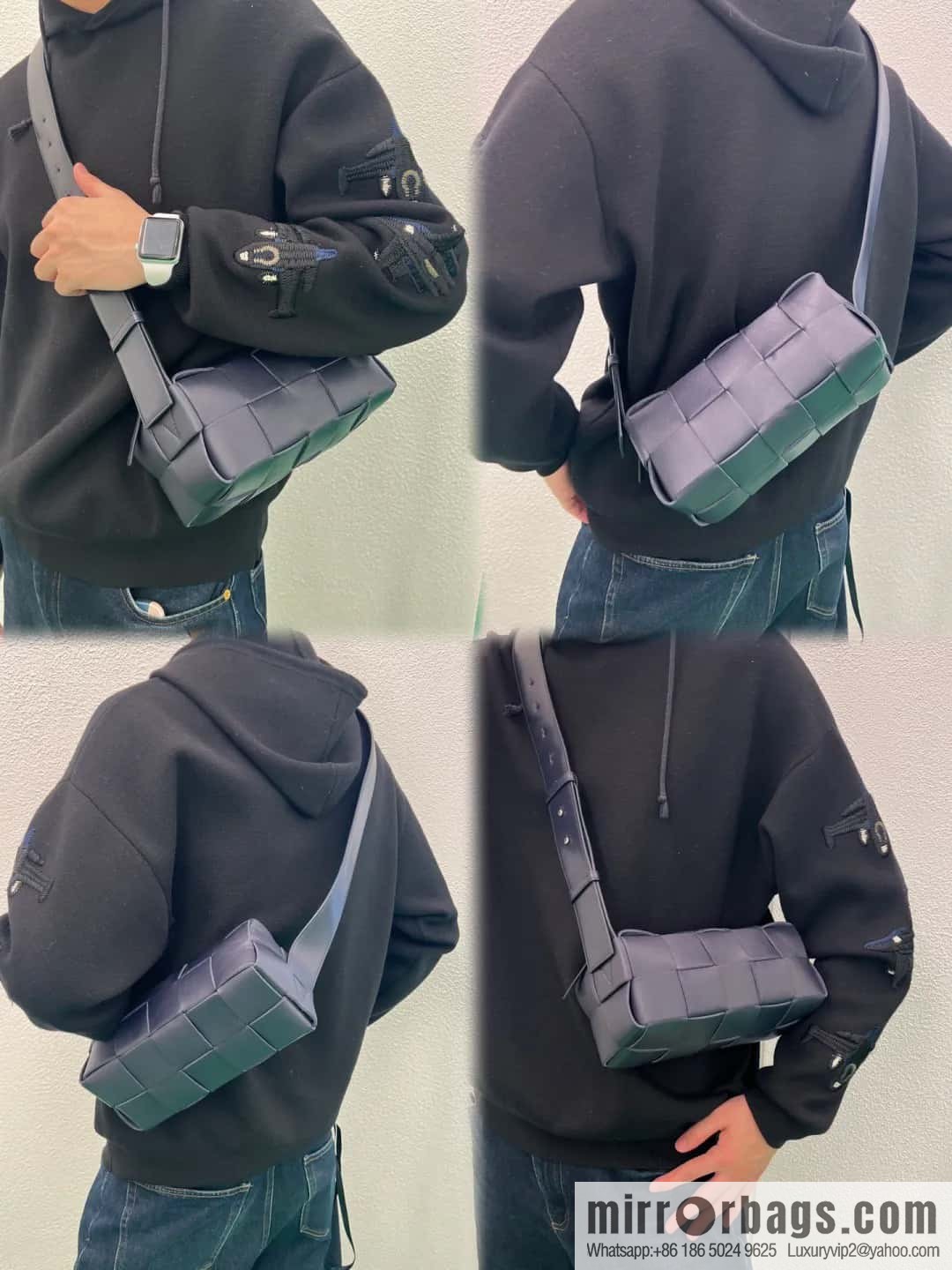 B Unisex the same BRICK CASSETTE long shoulder strap series crossbody bag shoulder backpack model; 729251 travertine green