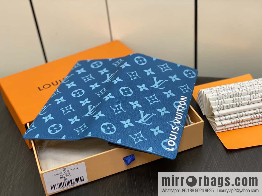 [Original order boutique] M82790 blue, silk screen suit wallet series Brazza wallet