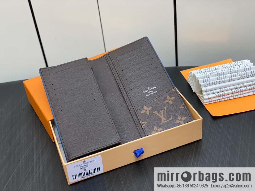 [Original order boutique] M82790 blue, silk screen suit wallet series Brazza wallet