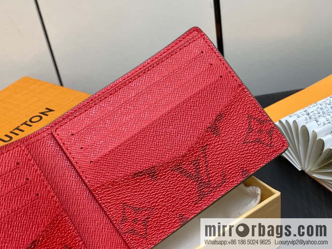 [Original single boutique] M82798 green, silk screen suit wallet series Slender wallet