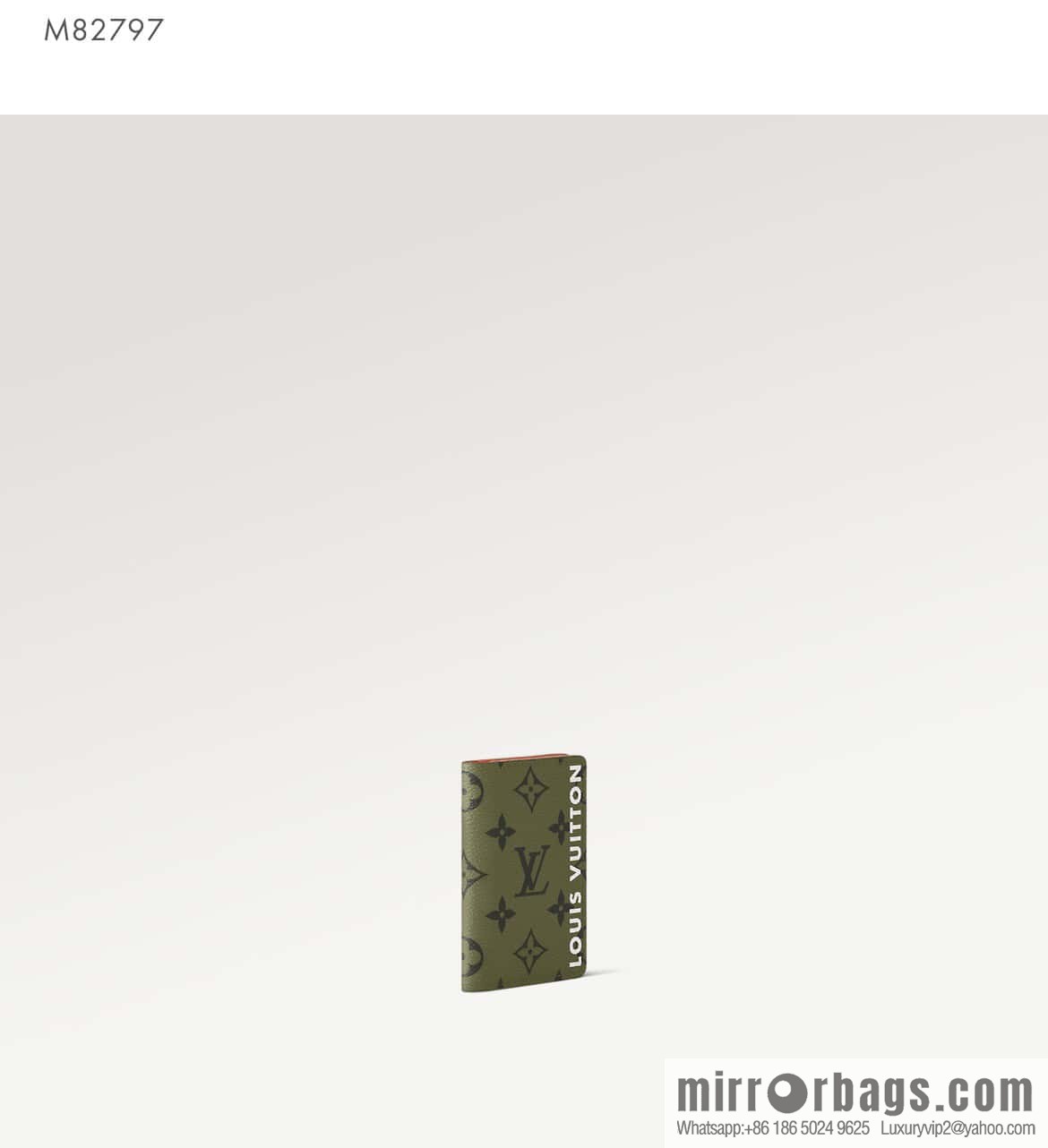 [Original single boutique] M82797 green, silk screen card holder wallet series, pocket wallet