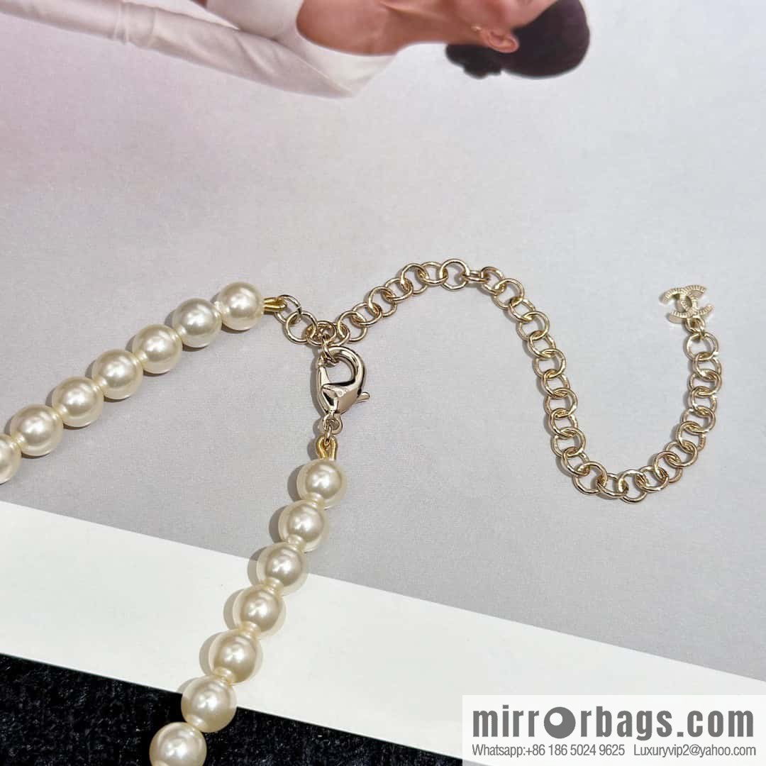 ❗️New ❗️☀️ New ☑️ Chanel peach heart love pearl necklace ☀️