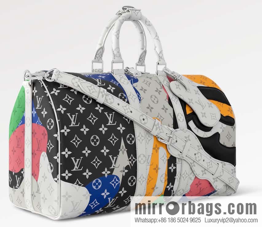 [Original order boutique] M23160 white flower (eye series) travel bag series KEEPALL BANDOULIZRE 45 travel bag