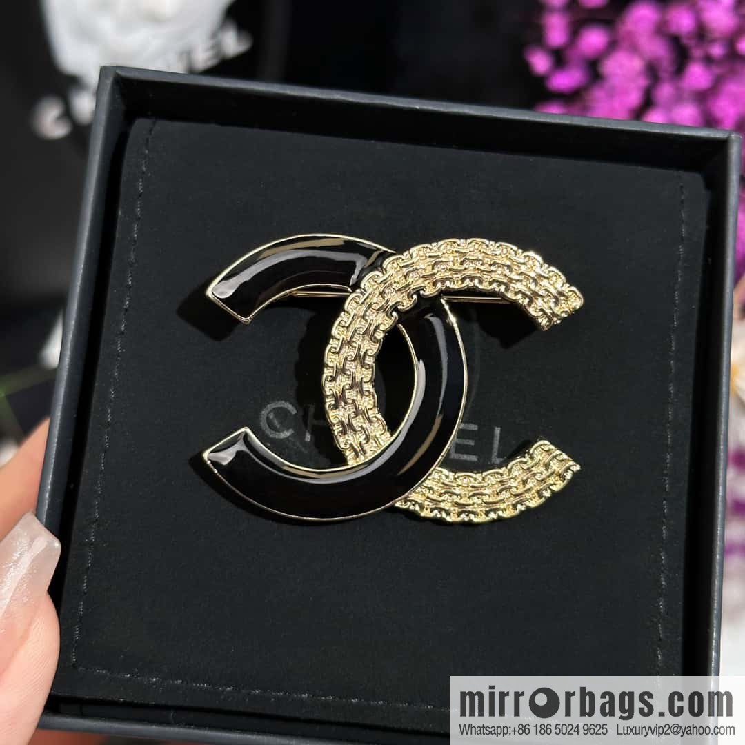 ❗️New ❗️ ☀️ new ☑️ Chanel half black oil drop brooch ☀️