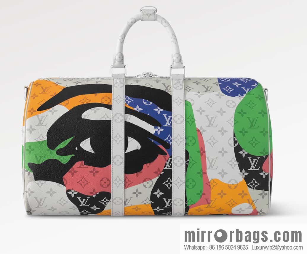 [Original order boutique] M23160 white flower (eye series) travel bag series KEEPALL BANDOULIZRE 45 travel bag