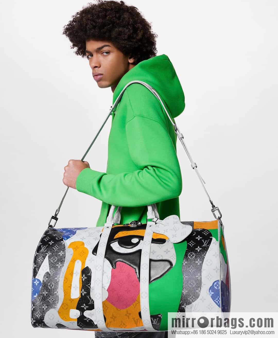 [Original order boutique] M23160 white flower (eye series) travel bag series KEEPALL BANDOULIZRE 45 travel bag