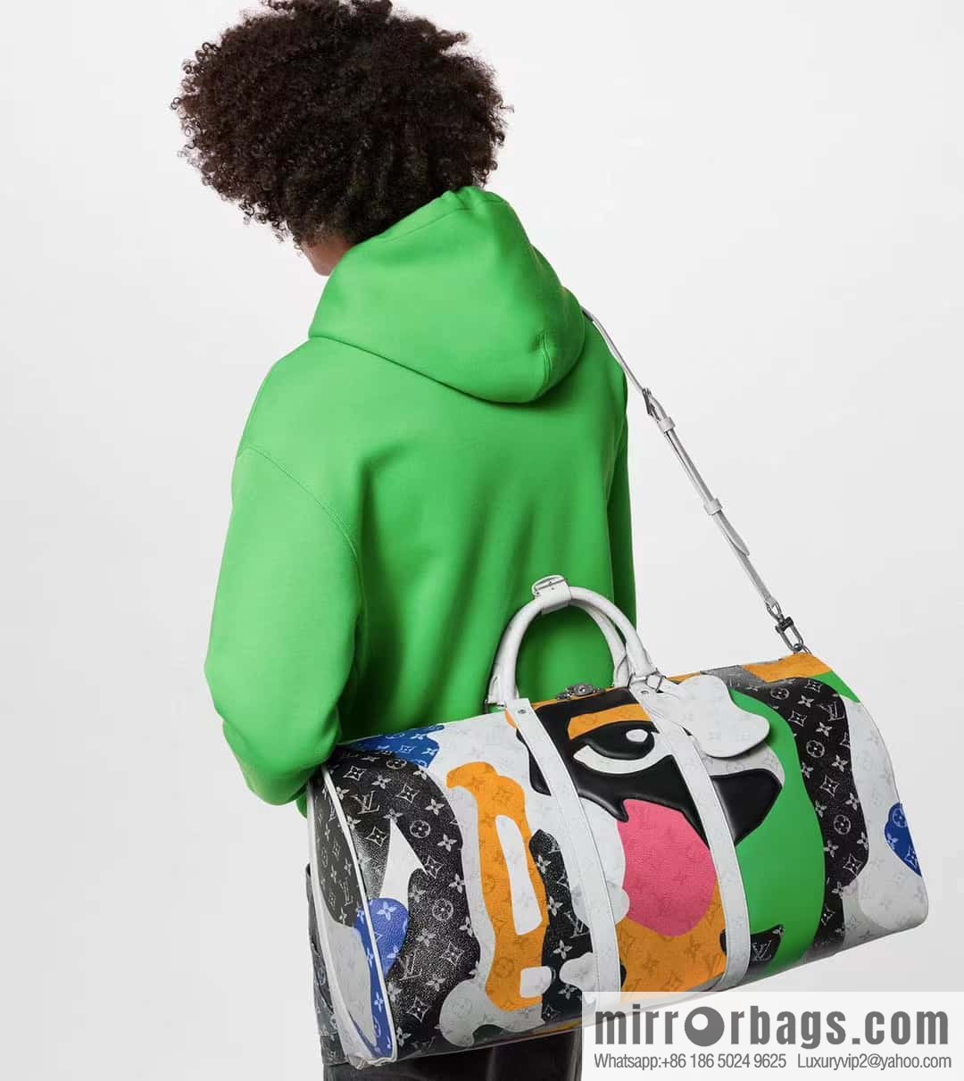 [Original order boutique] M23160 white flower (eye series) travel bag series KEEPALL BANDOULIZRE 45 travel bag
