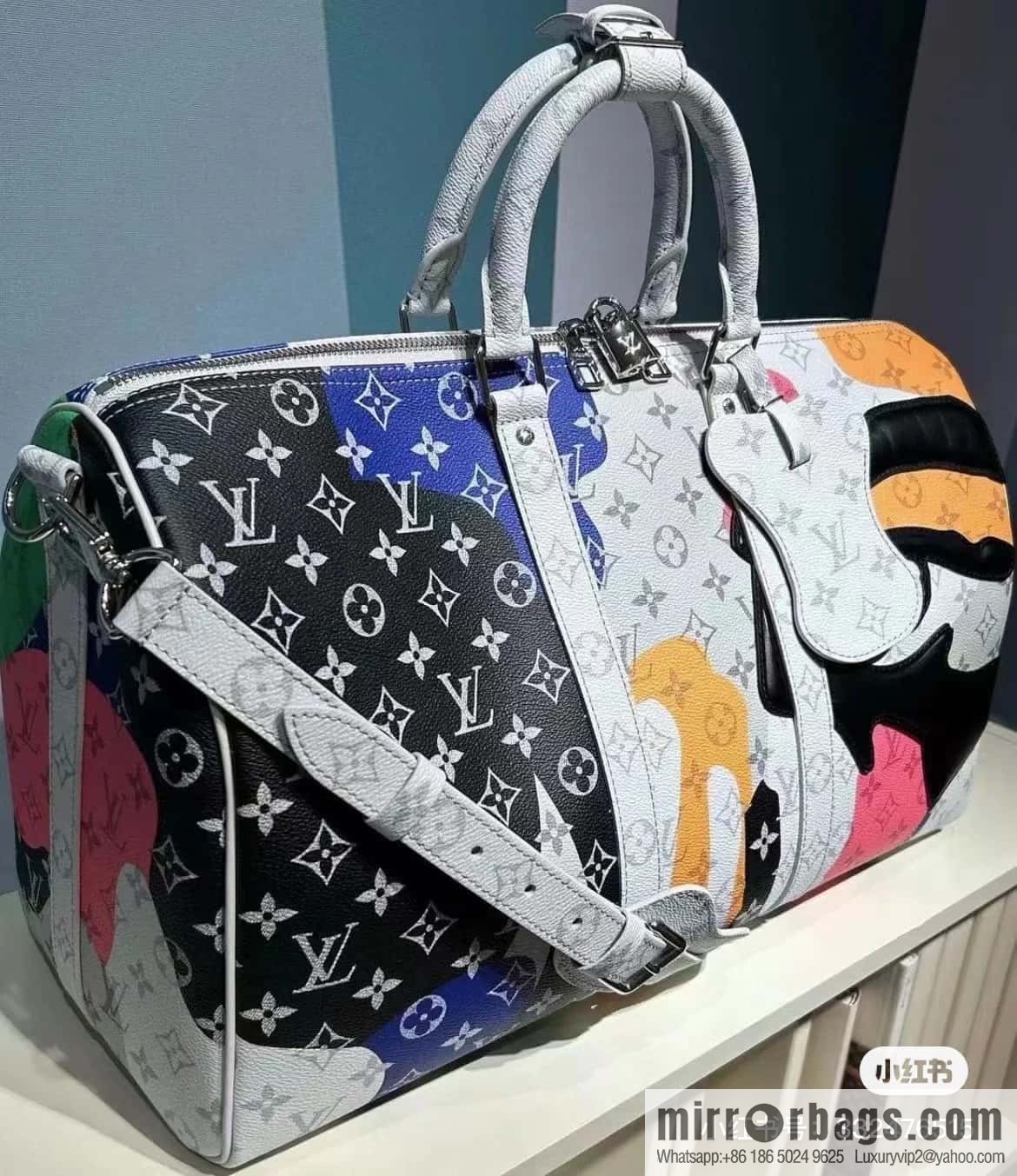 [Original order boutique] M23160 white flower (eye series) travel bag series KEEPALL BANDOULIZRE 45 travel bag