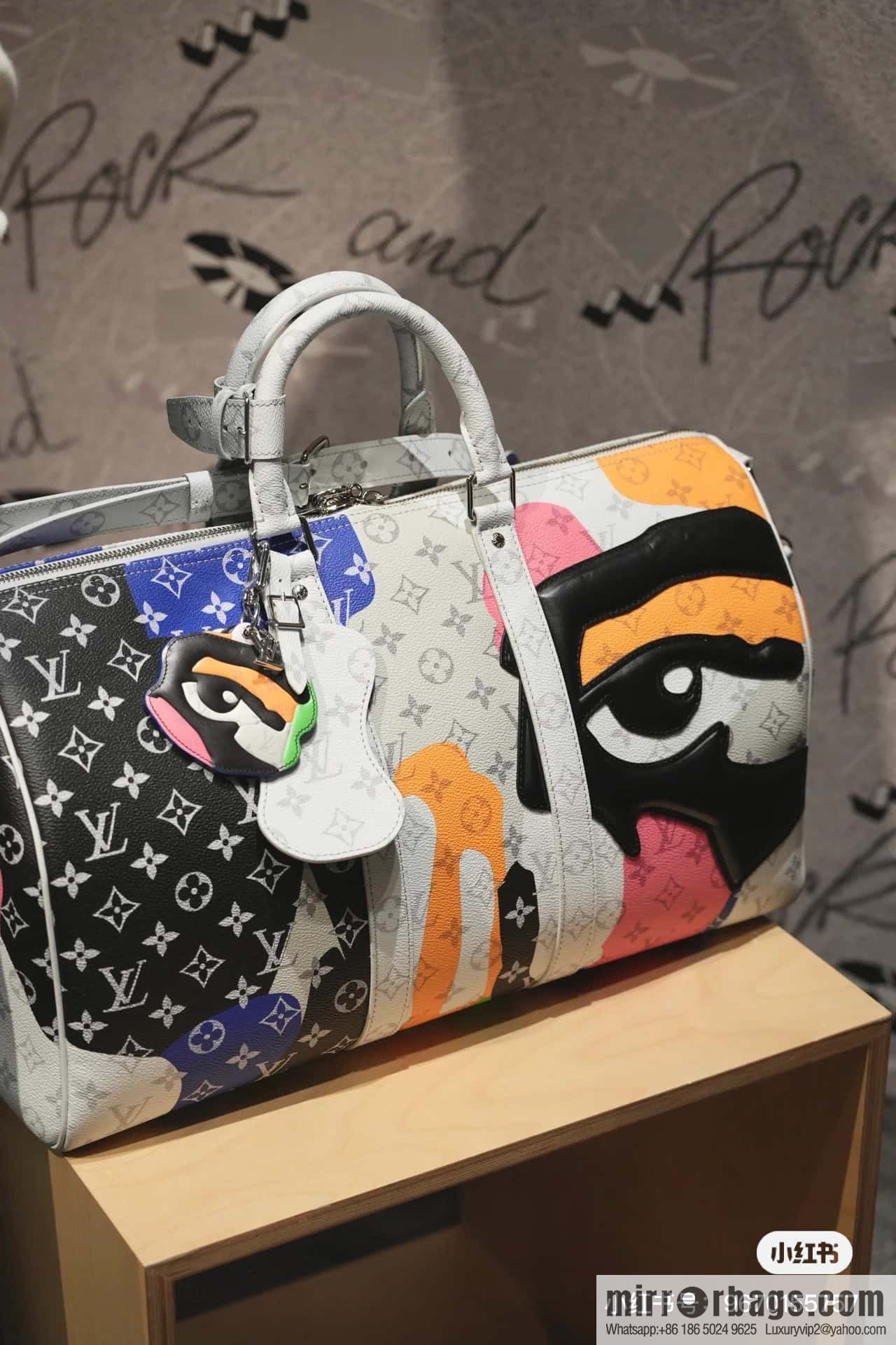 [Original order boutique] M23160 white flower (eye series) travel bag series KEEPALL BANDOULIZRE 45 travel bag