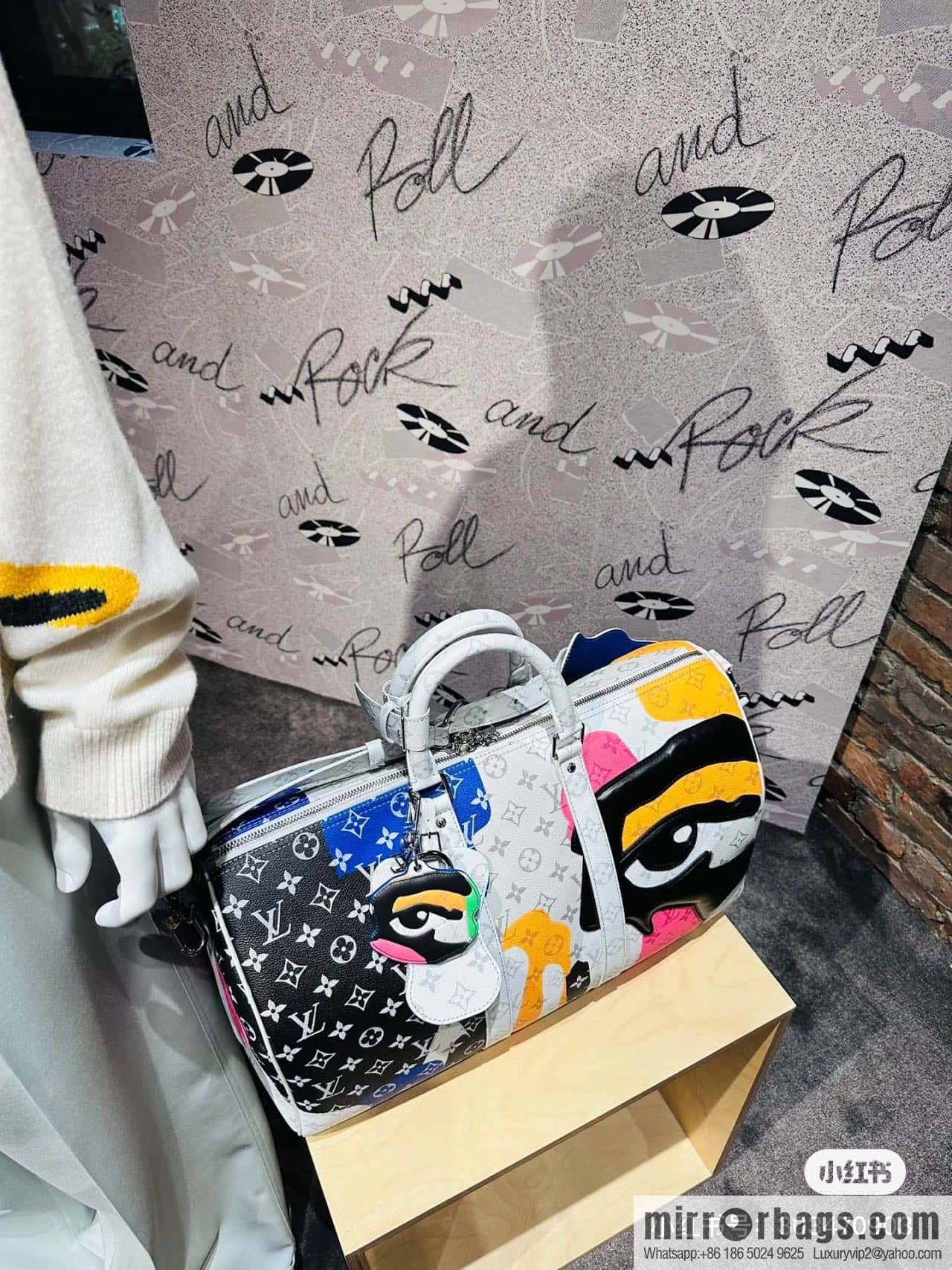 [Original order boutique] M23160 white flower (eye series) travel bag series KEEPALL BANDOULIZRE 45 travel bag