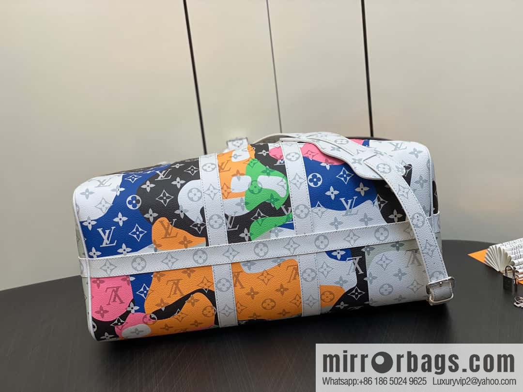 [Original order boutique] M23160 white flower (eye series) travel bag series KEEPALL BANDOULIZRE 45 travel bag