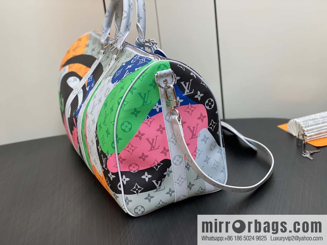 [Original order boutique] M23160 white flower (eye series) travel bag series KEEPALL BANDOULIZRE 45 travel bag