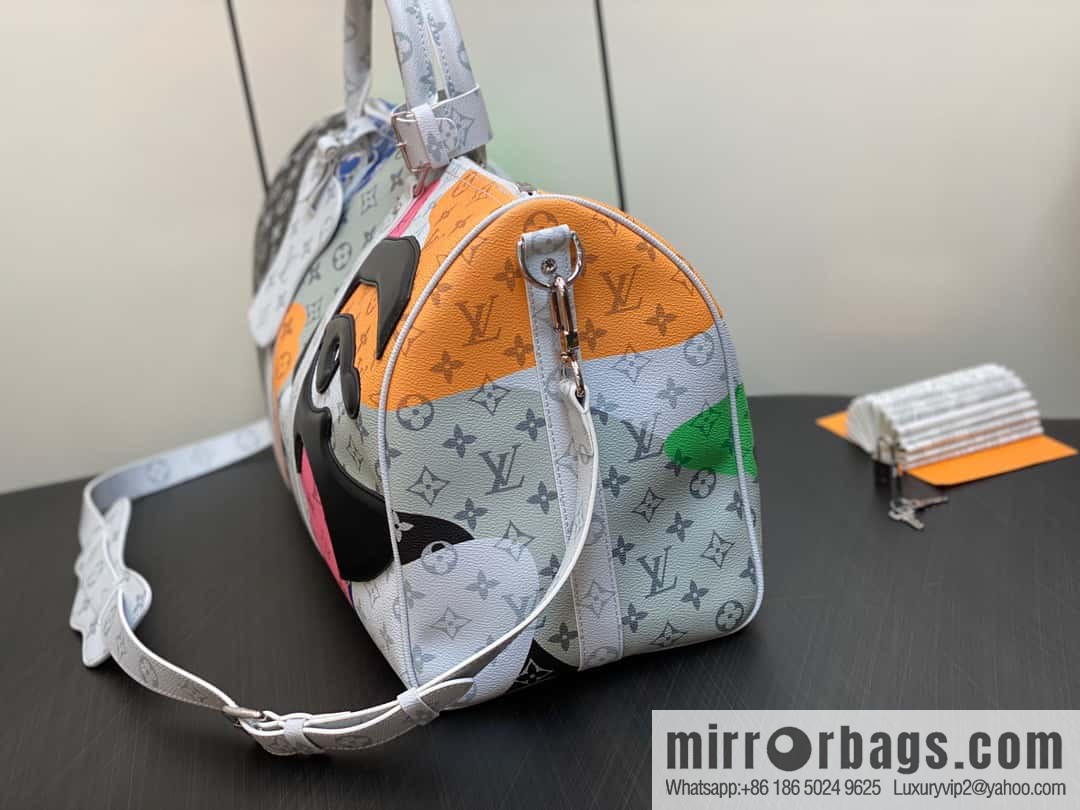 [Original order boutique] M23160 white flower (eye series) travel bag series KEEPALL BANDOULIZRE 45 travel bag
