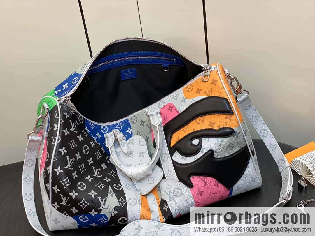 [Original order boutique] M23160 white flower (eye series) travel bag series KEEPALL BANDOULIZRE 45 travel bag