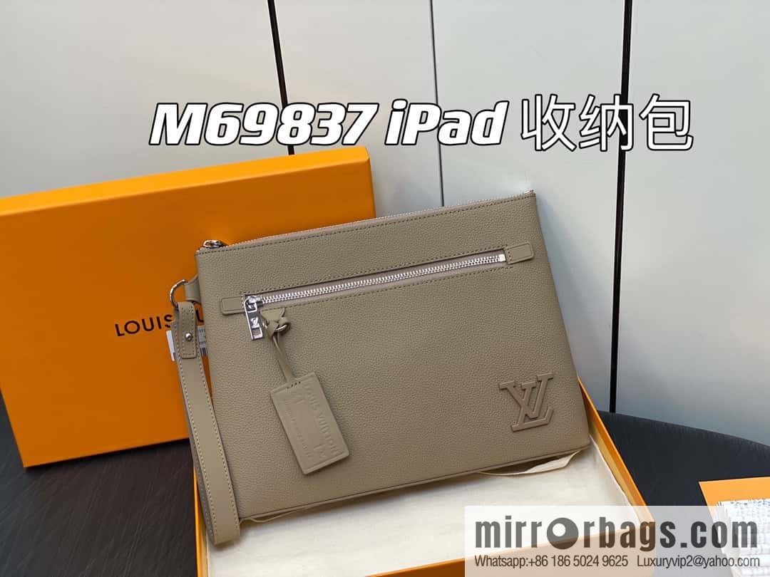 [Original single boutique] M69837 apricot, full leather M82278 clutch bag series