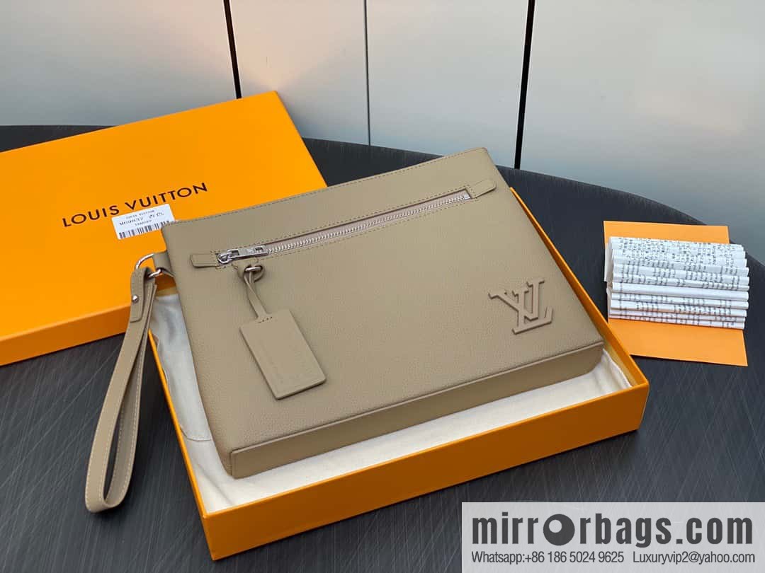 [Original single boutique] M69837 apricot, full leather M82278 clutch bag series