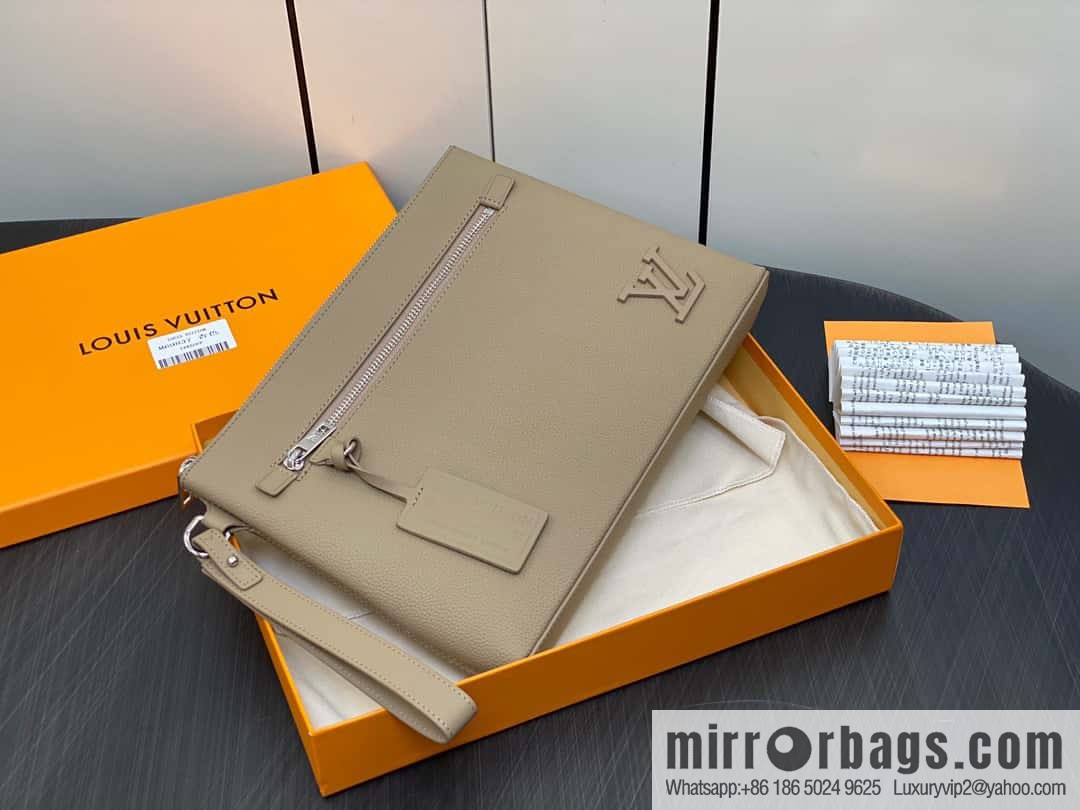 [Original single boutique] M69837 apricot, full leather M82278 clutch bag series