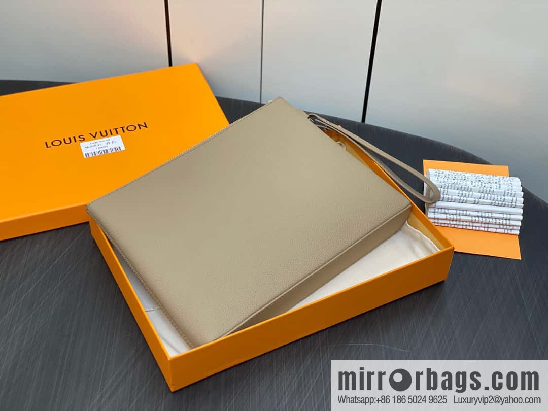 [Original single boutique] M69837 apricot, full leather M82278 clutch bag series