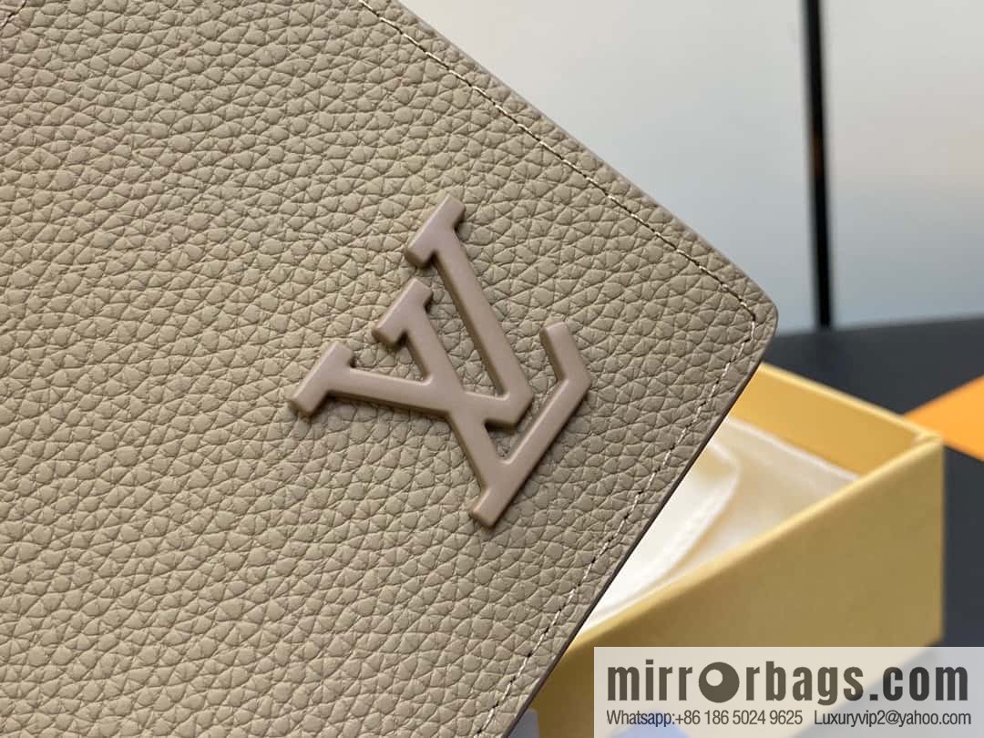 [Original order boutique] M81822 apricot, full leather suit wallet series MULTIPLE Aer wallet m81822 69829 apricot LV Aerogram Multiple wallet