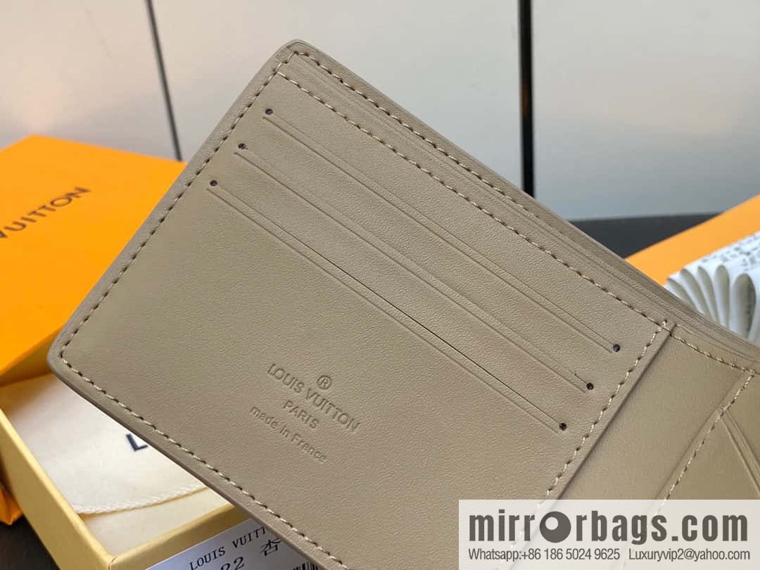 [Original order boutique] M81822 apricot, full leather suit wallet series MULTIPLE Aer wallet m81822 69829 apricot LV Aerogram Multiple wallet
