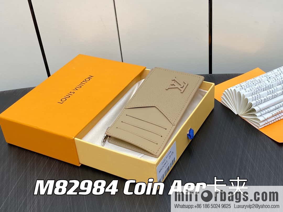 [Original order boutique] M82984 apricot, full leather card holder wallet series Coin Aer card holder m82084 82068