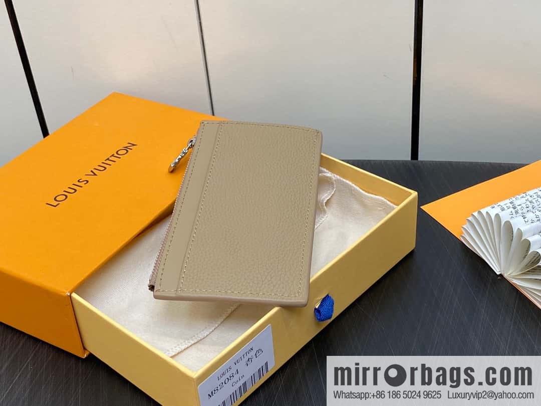 [Original order boutique] M82984 apricot, full leather card holder wallet series Coin Aer card holder m82084 82068