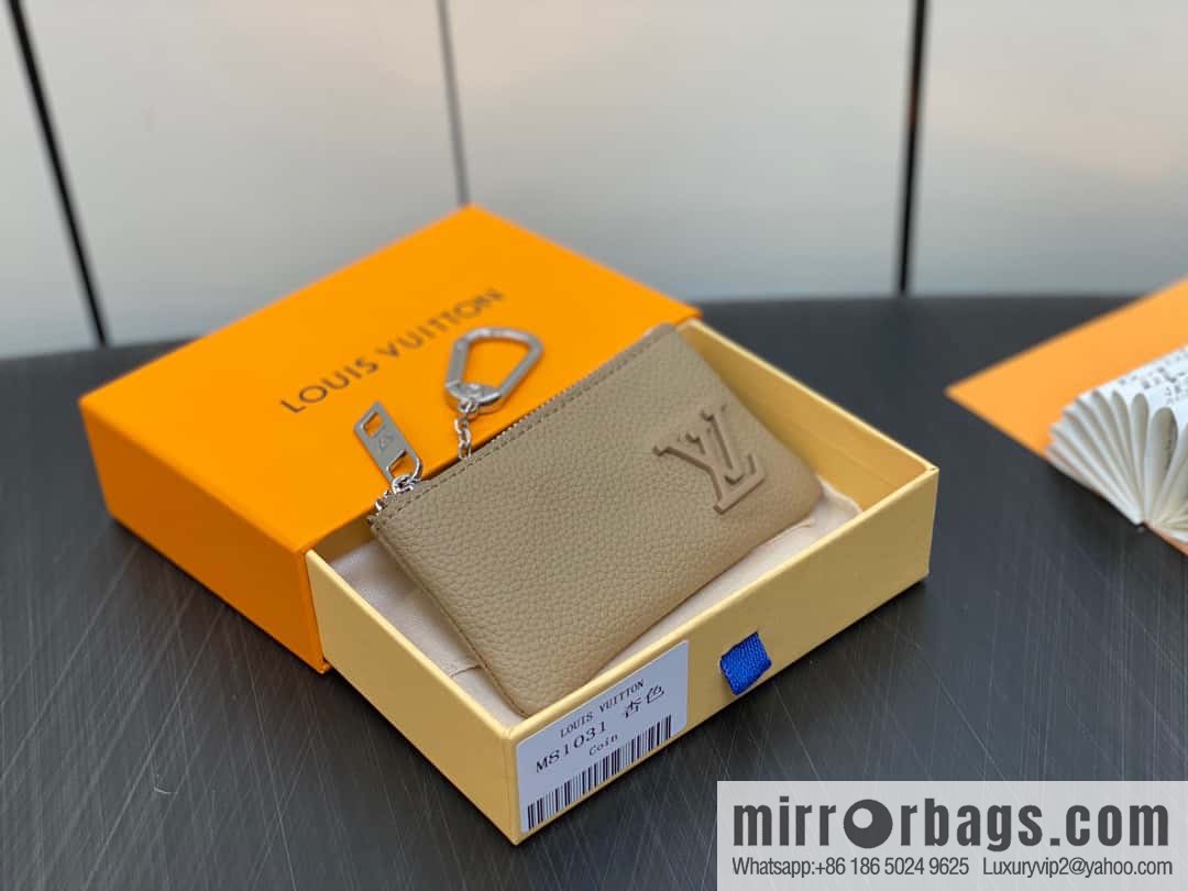 [Original order boutique] M81031 apricot, full leather key bag wallet series POCHETTE CLE key bag