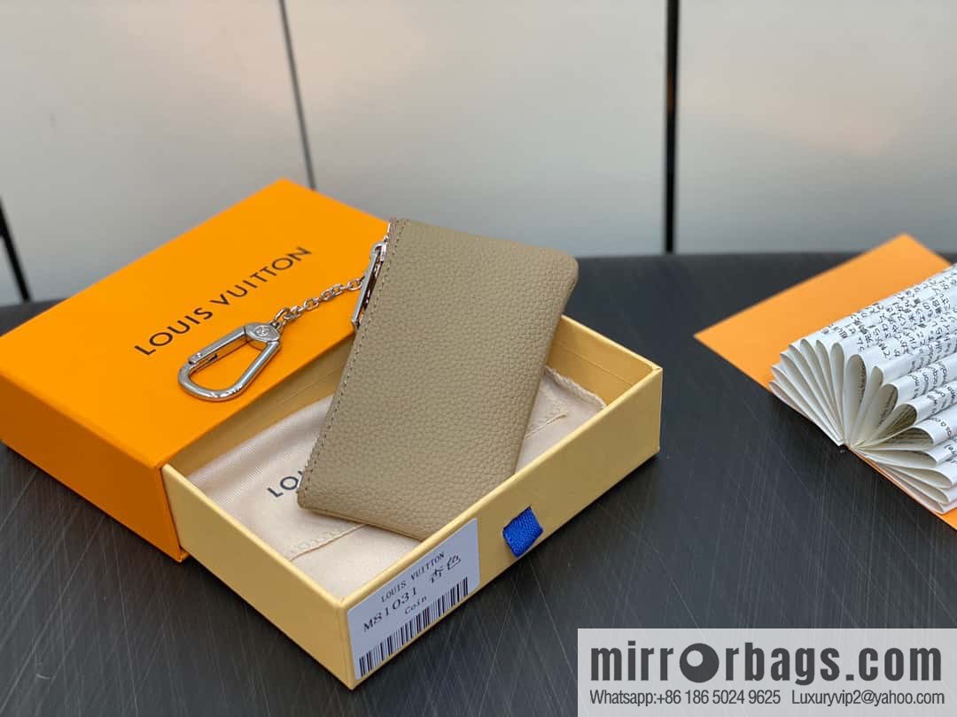 [Original order boutique] M81031 apricot, full leather key bag wallet series POCHETTE CLE key bag