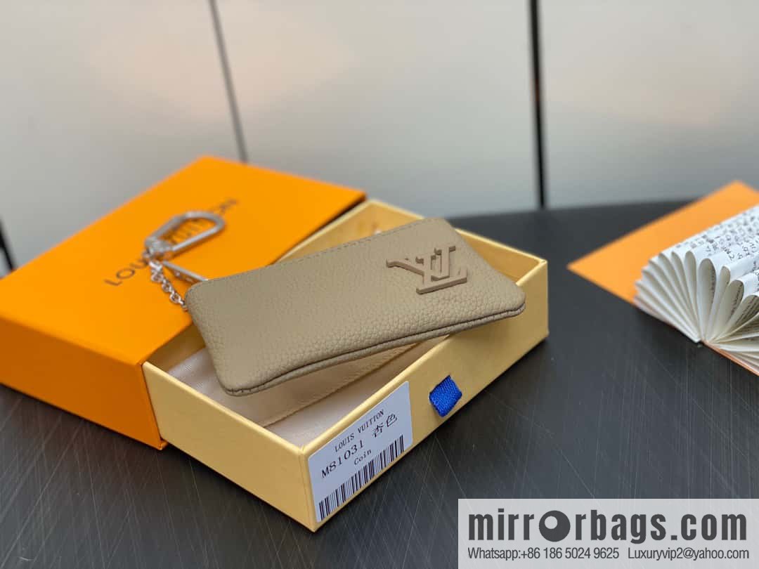 [Original order boutique] M81031 apricot, full leather key bag wallet series POCHETTE CLE key bag