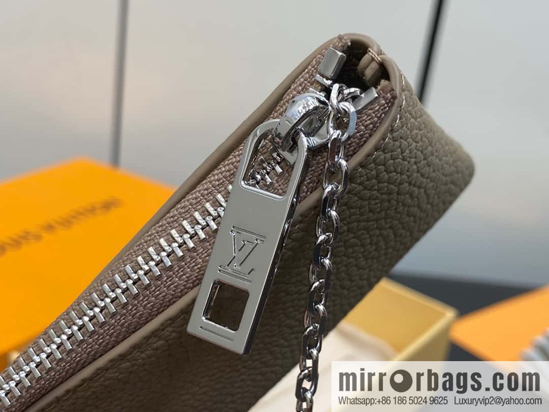 [Original order boutique] M81031 apricot, full leather key bag wallet series POCHETTE CLE key bag