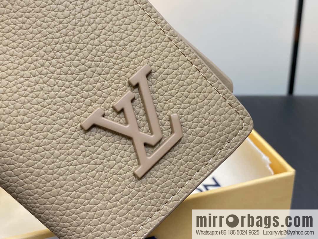 [Original order boutique] M81730 apricot, full leather card holder wallet series, pocket Aer wallet M81730 69979 New LV Aerogram pocket wallet