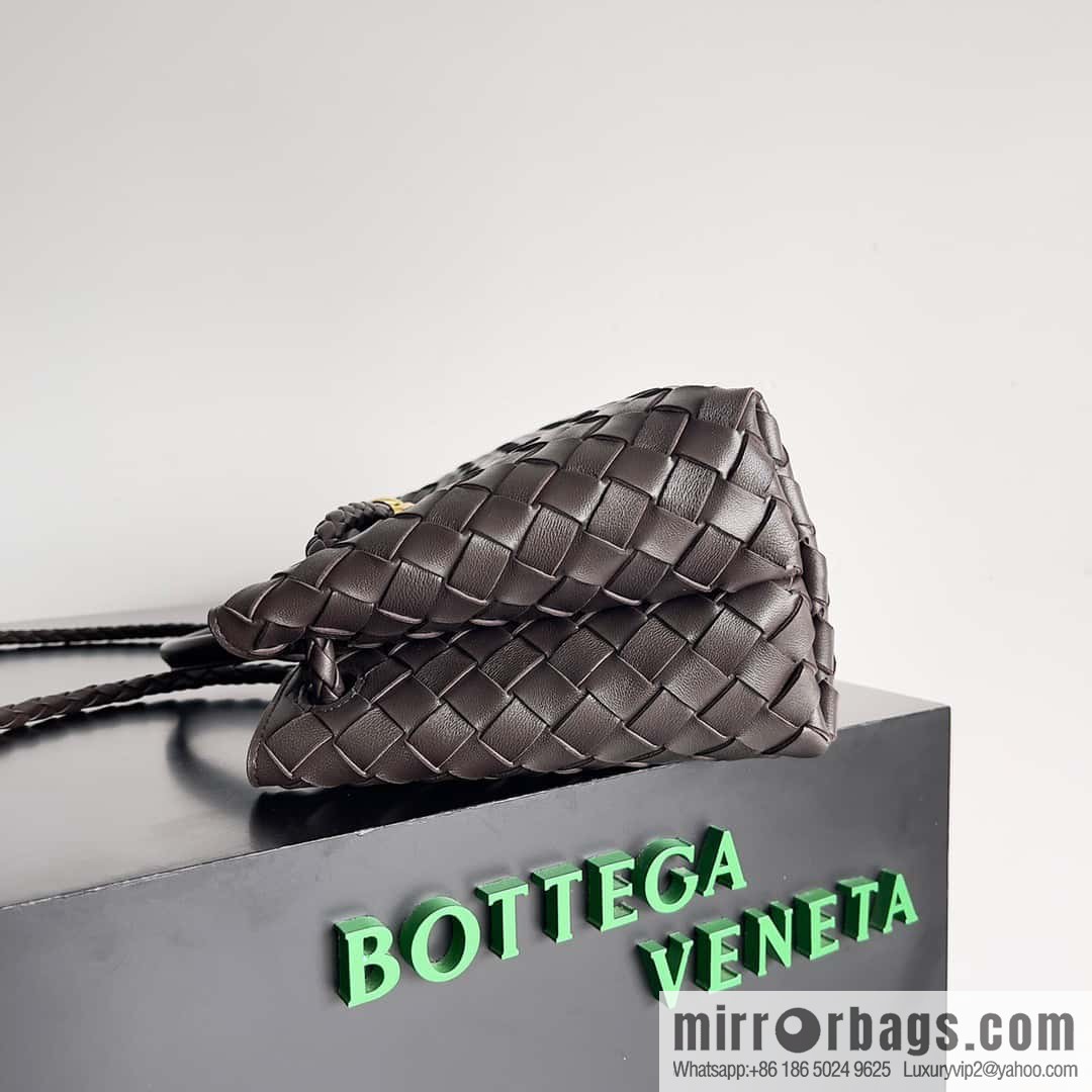 Bottega Veneta's new horizontal Andiamond handbag, model number: 754990 chocolate