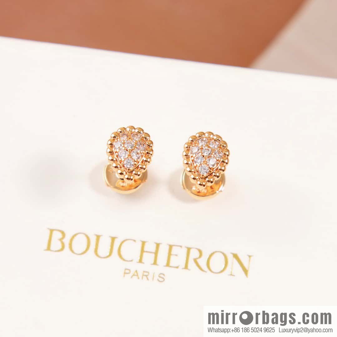 ☀New BOUCHERON/Boucheron SERPENT BOHEME series full of diamond drops 💧 stud earrings ☀