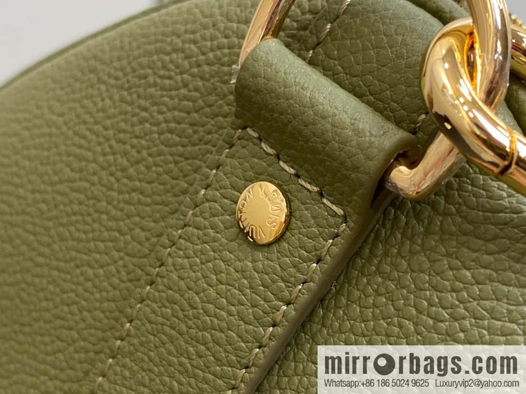 [Original order boutique] M46671 grass green, full leather embossed silk screen printing travel bag series Keepall Bandoulière 45 travel bag M46670 M46671
