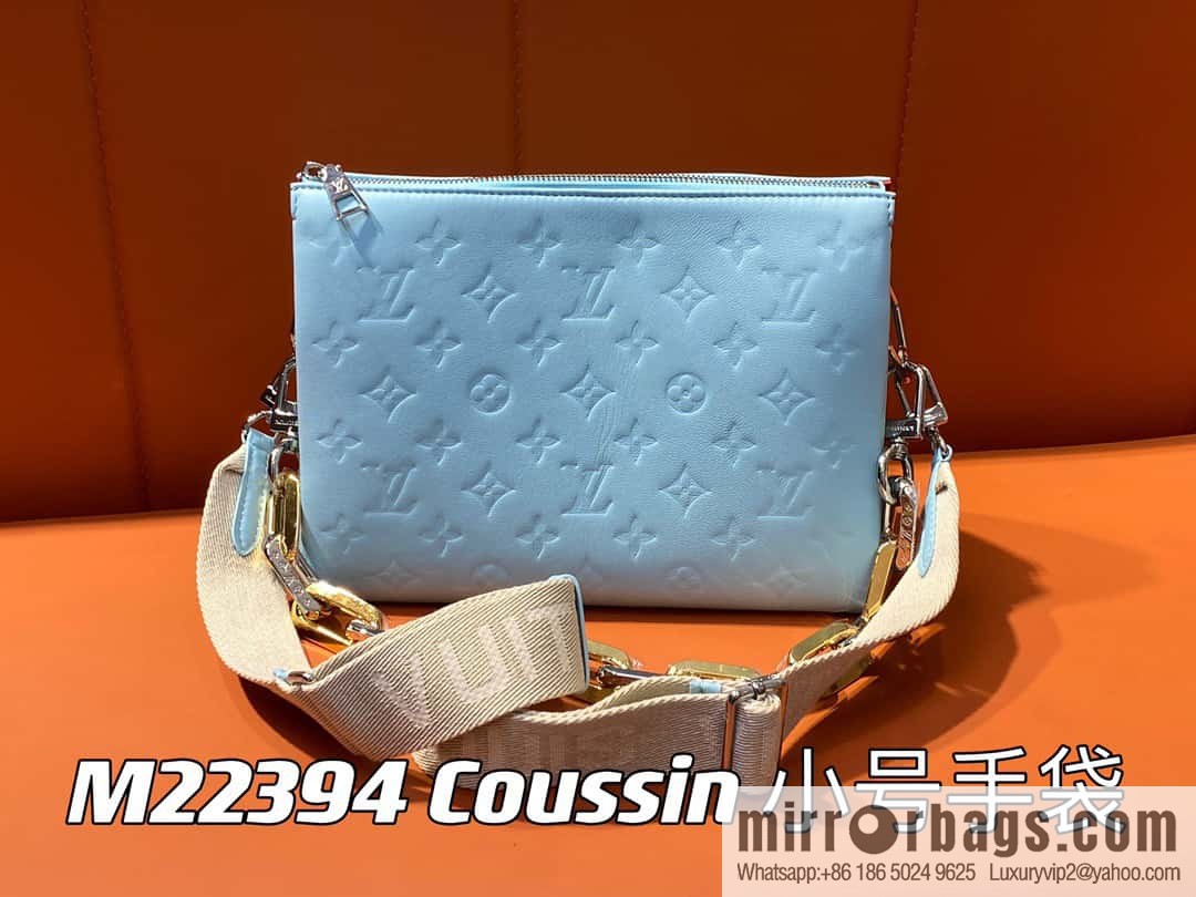 [Original order boutique] M22394 blue-green, full leather chain bag series, this Coussin small handbag.