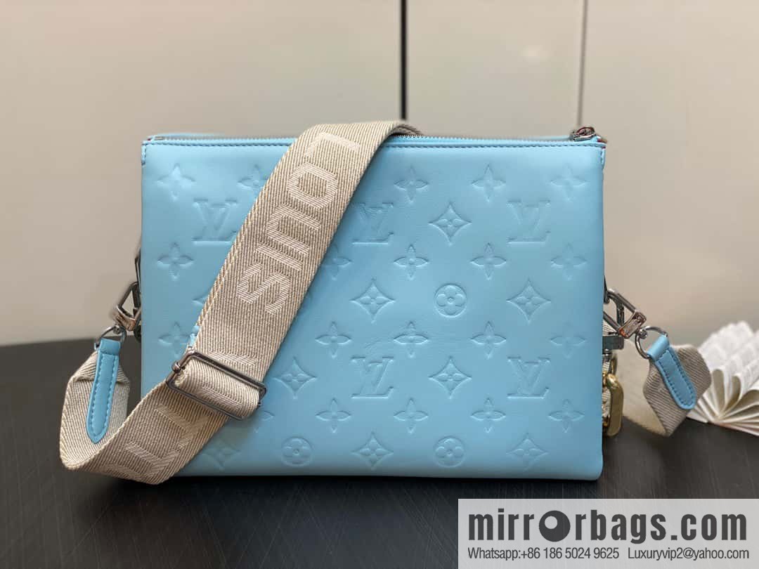 [Original order boutique] M22394 blue-green, full leather chain bag series, this Coussin small handbag.