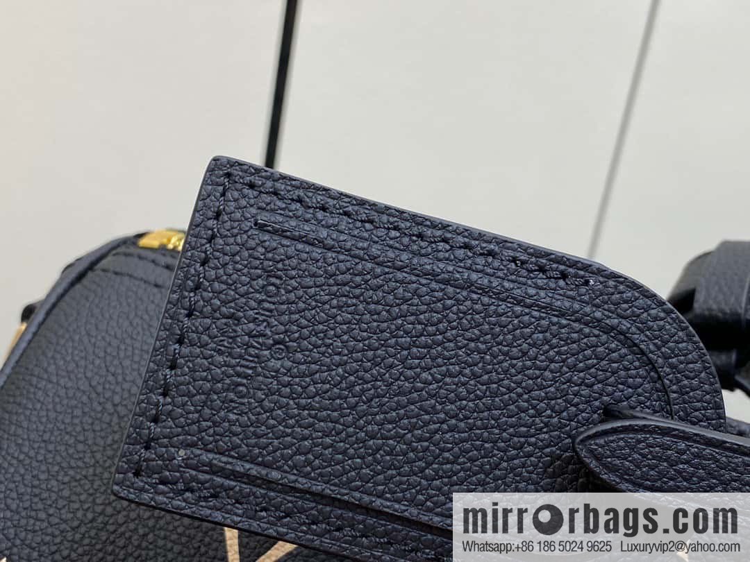 [Original single boutique] M46670 black full leather embossed silk screen printing travel bag series Keepall Bandoulière 45 travel bag M46670 M46671
