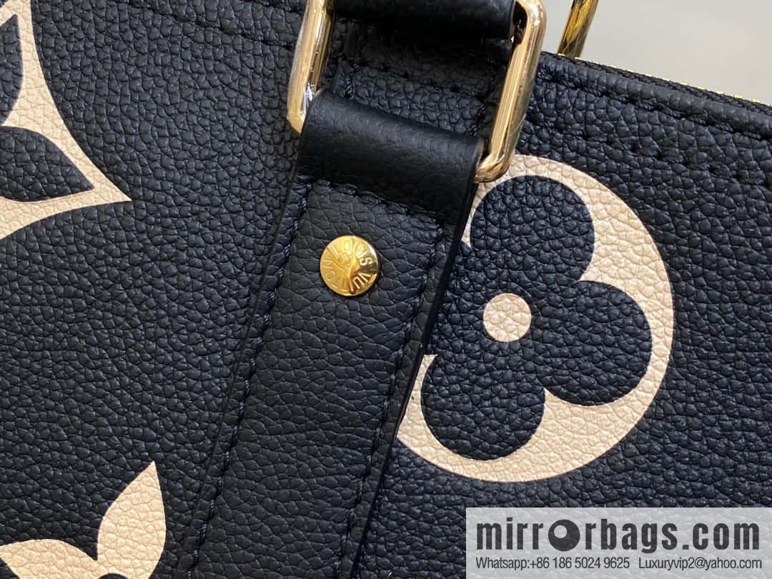 [Original single boutique] M46670 black full leather embossed silk screen printing travel bag series Keepall Bandoulière 45 travel bag M46670 M46671