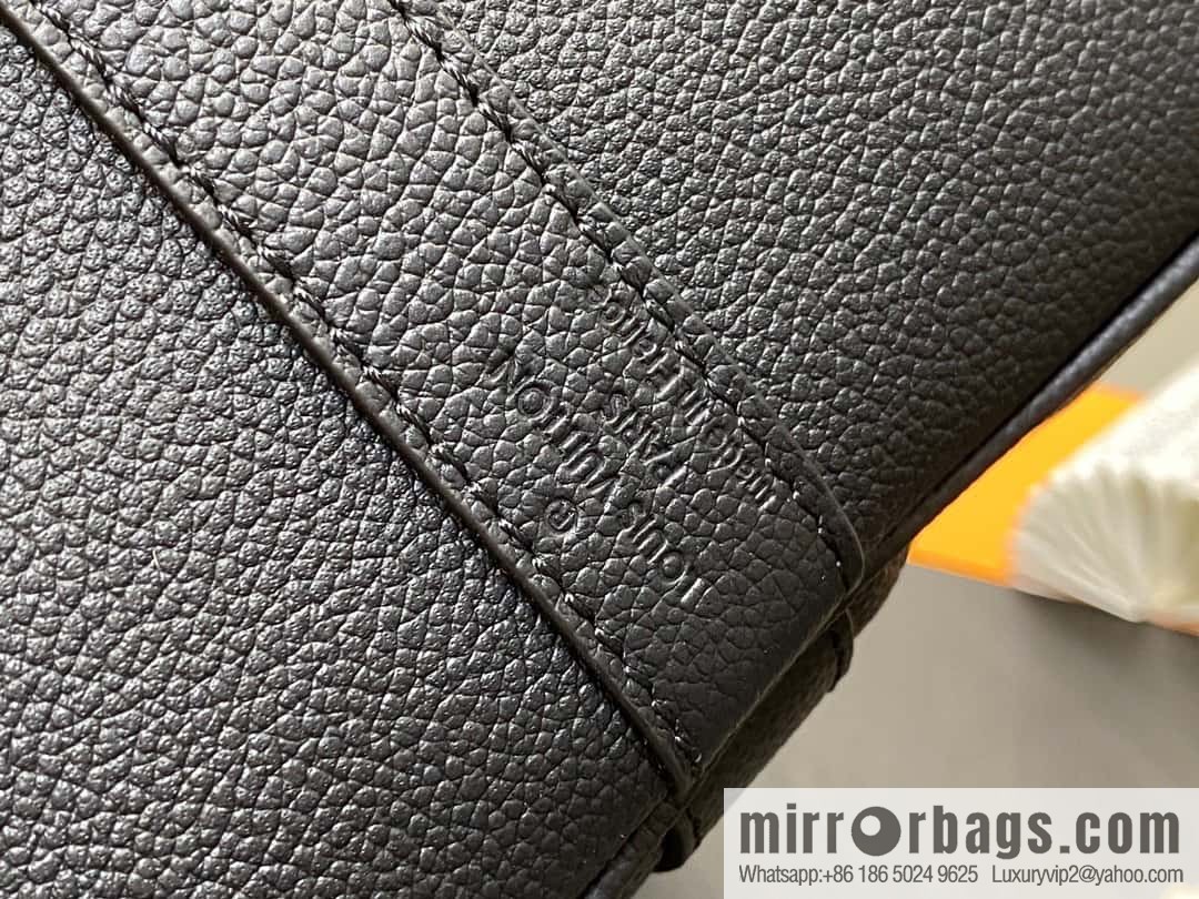 [Original single boutique] M46670 black full leather embossed silk screen printing travel bag series Keepall Bandoulière 45 travel bag M46670 M46671