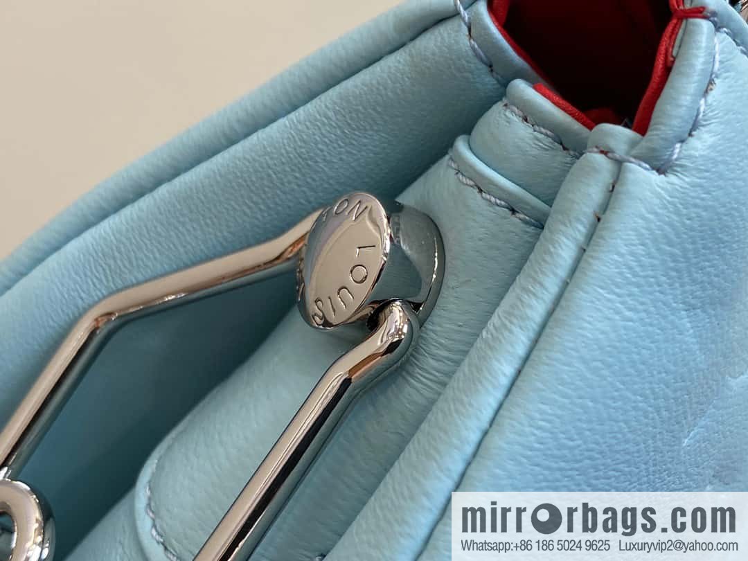 [Original order boutique] M22394 blue-green, full leather chain bag series, this Coussin small handbag.