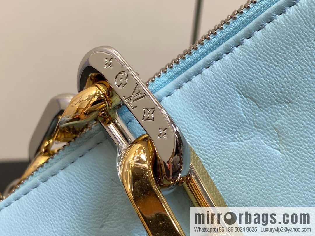 [Original order boutique] M22394 blue-green, full leather chain bag series, this Coussin small handbag.