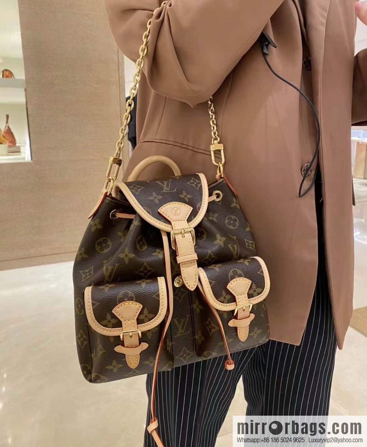 [Original single boutique] M46932 monogram backpack series Excursion small backpack